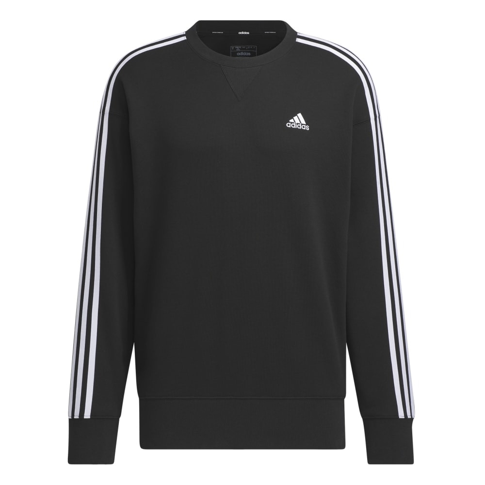 アディダス（adidas）（メンズ）エッセンシャルズ プラス ルーズフィット スリーストライプス フレンチテリー スウェットシャツ KWF01-JF3930