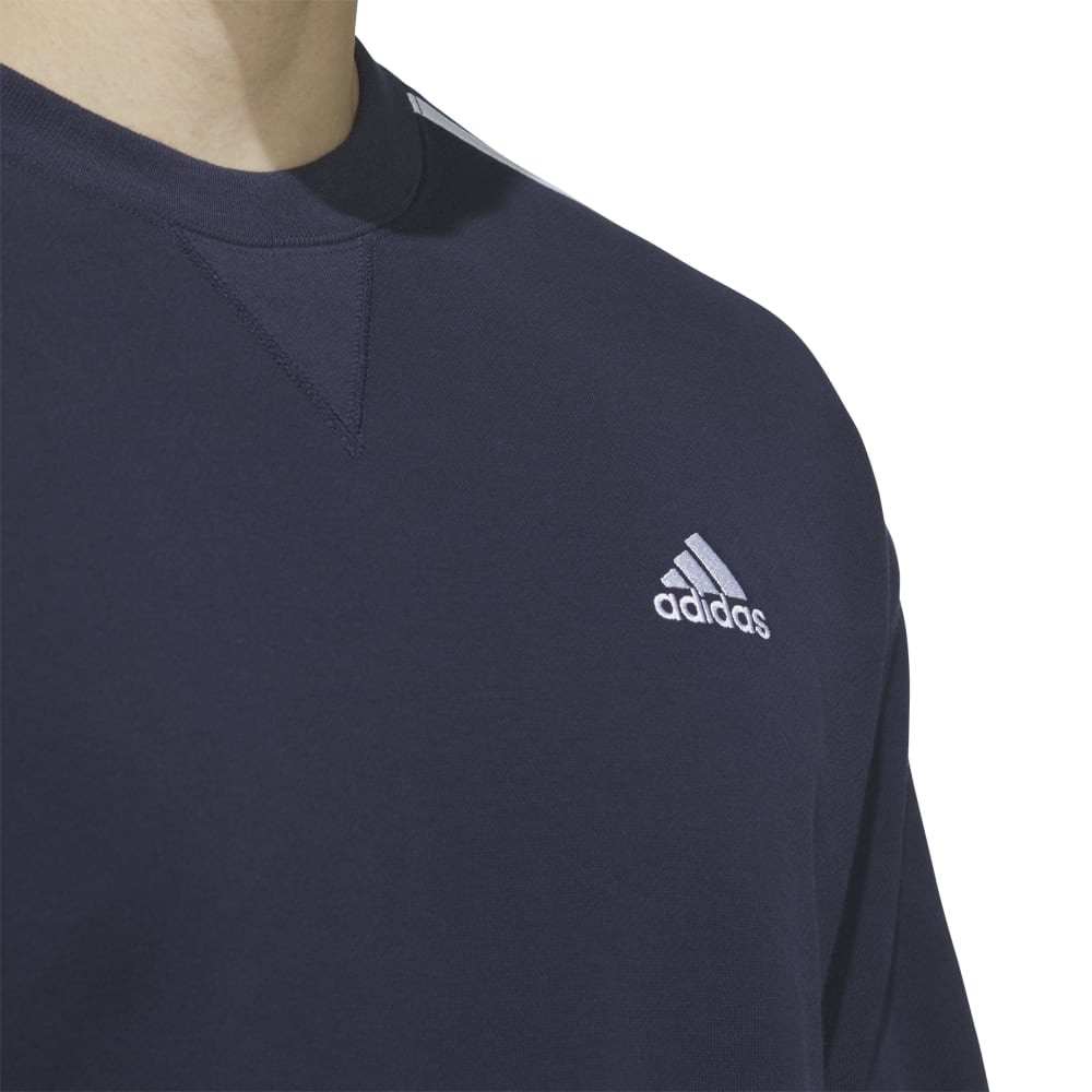 アディダス（adidas）（メンズ）エッセンシャルズ プラス ルーズフィット スリーストライプス フレンチテリー スウェットシャツ KWF01-JF3932