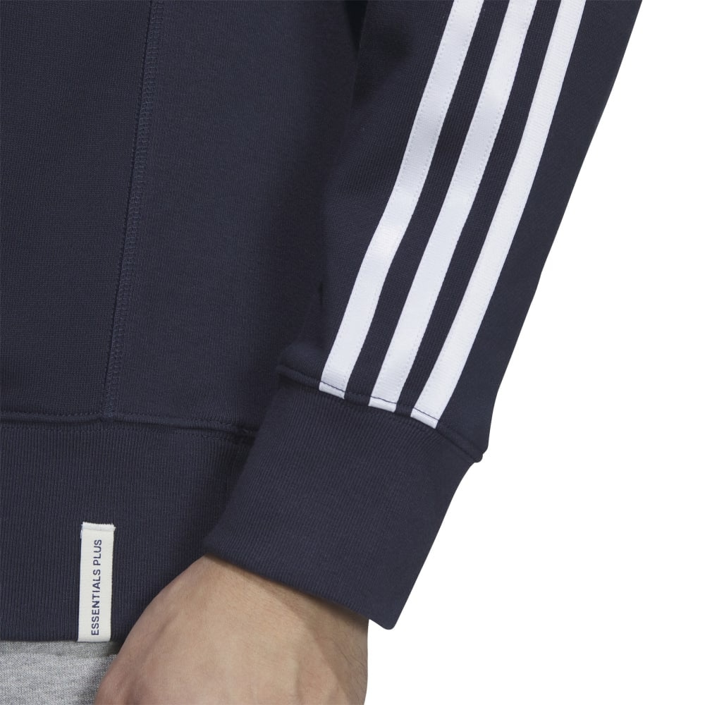 アディダス（adidas）（メンズ）エッセンシャルズ プラス ルーズフィット スリーストライプス フレンチテリー スウェットシャツ KWF01-JF3932
