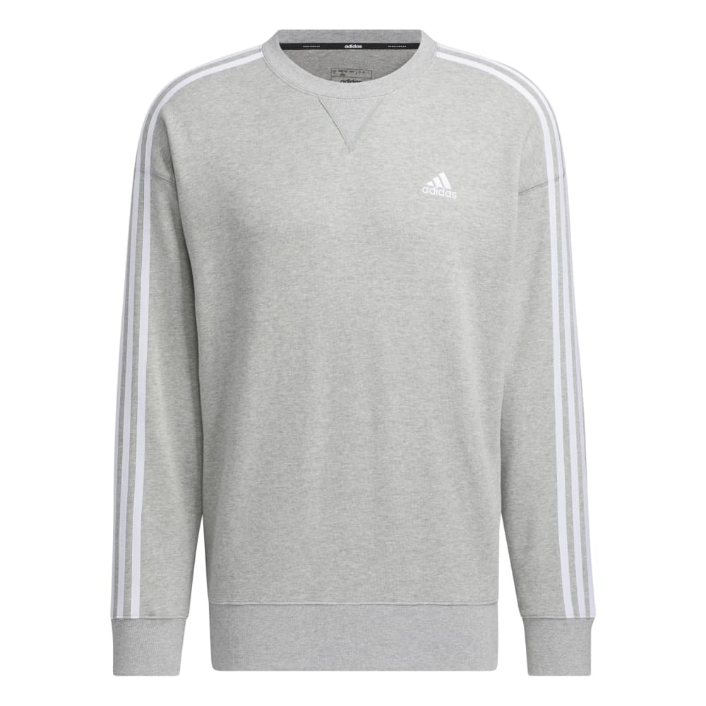 アディダス（adidas）（メンズ）エッセンシャルズ プラス ルーズフィット スリーストライプス フレンチテリー スウェットシャツ KWF01-JF3933