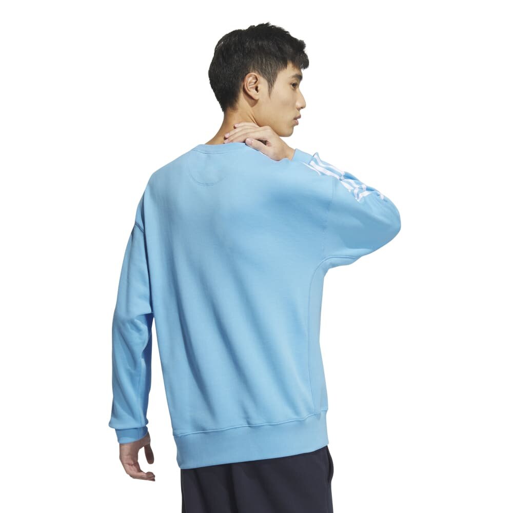 アディダス（adidas）（メンズ）エッセンシャルズ プラス ルーズフィット スリーストライプス フレンチテリー スウェットシャツ KWF01-JF3987