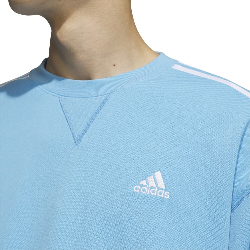 アディダス（adidas）（メンズ）エッセンシャルズ プラス ルーズフィット スリーストライプス フレンチテリー スウェットシャツ KWF01-JF3987