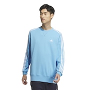 アディダス（adidas）（メンズ）エッセンシャルズ プラス ルーズフィット スリーストライプス フレンチテリー スウェットシャツ KWF01-JF3987