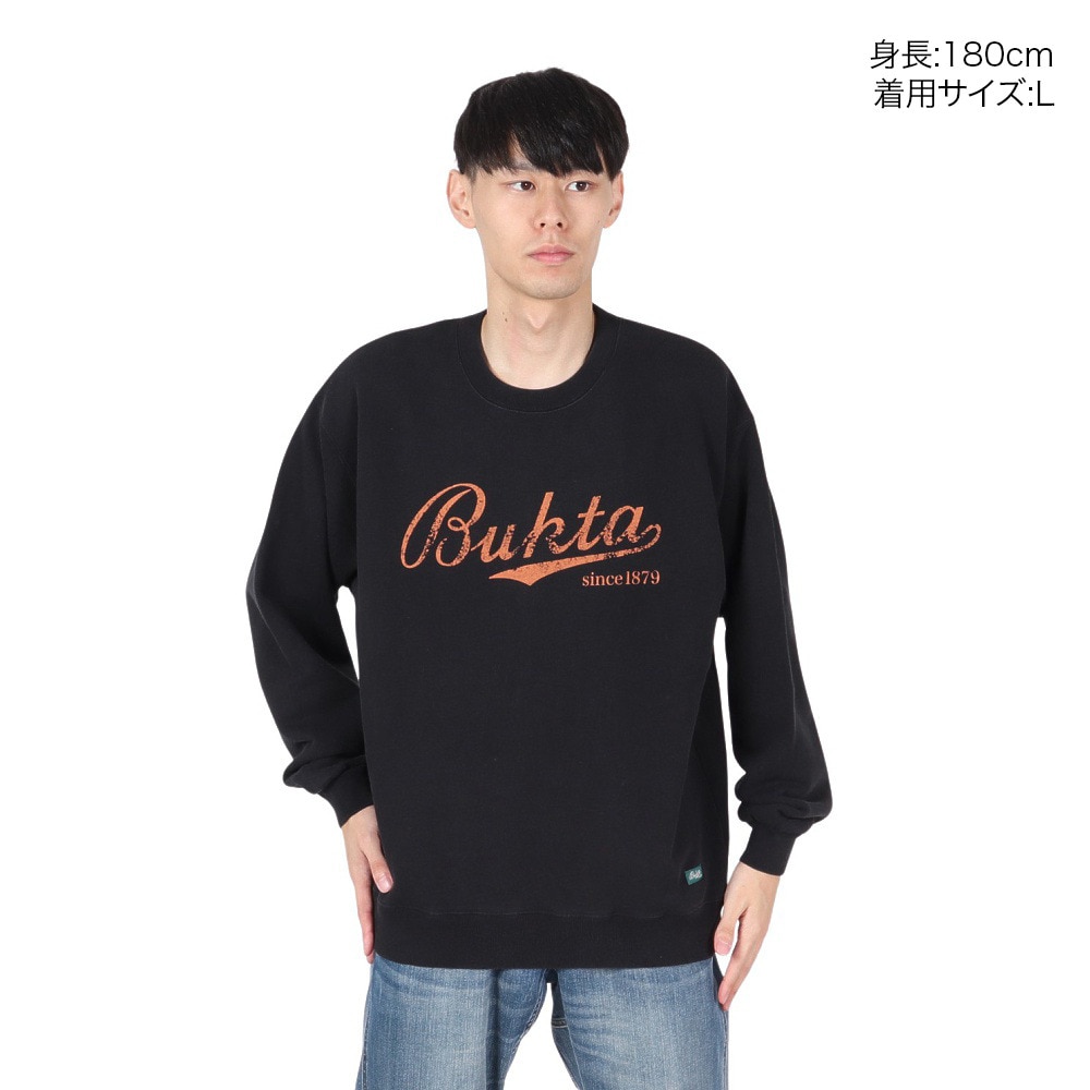 バクタ（BUKTA）（メンズ）ヘビーOZ 裏毛クルー スウェット BU2415806:19:BLACK