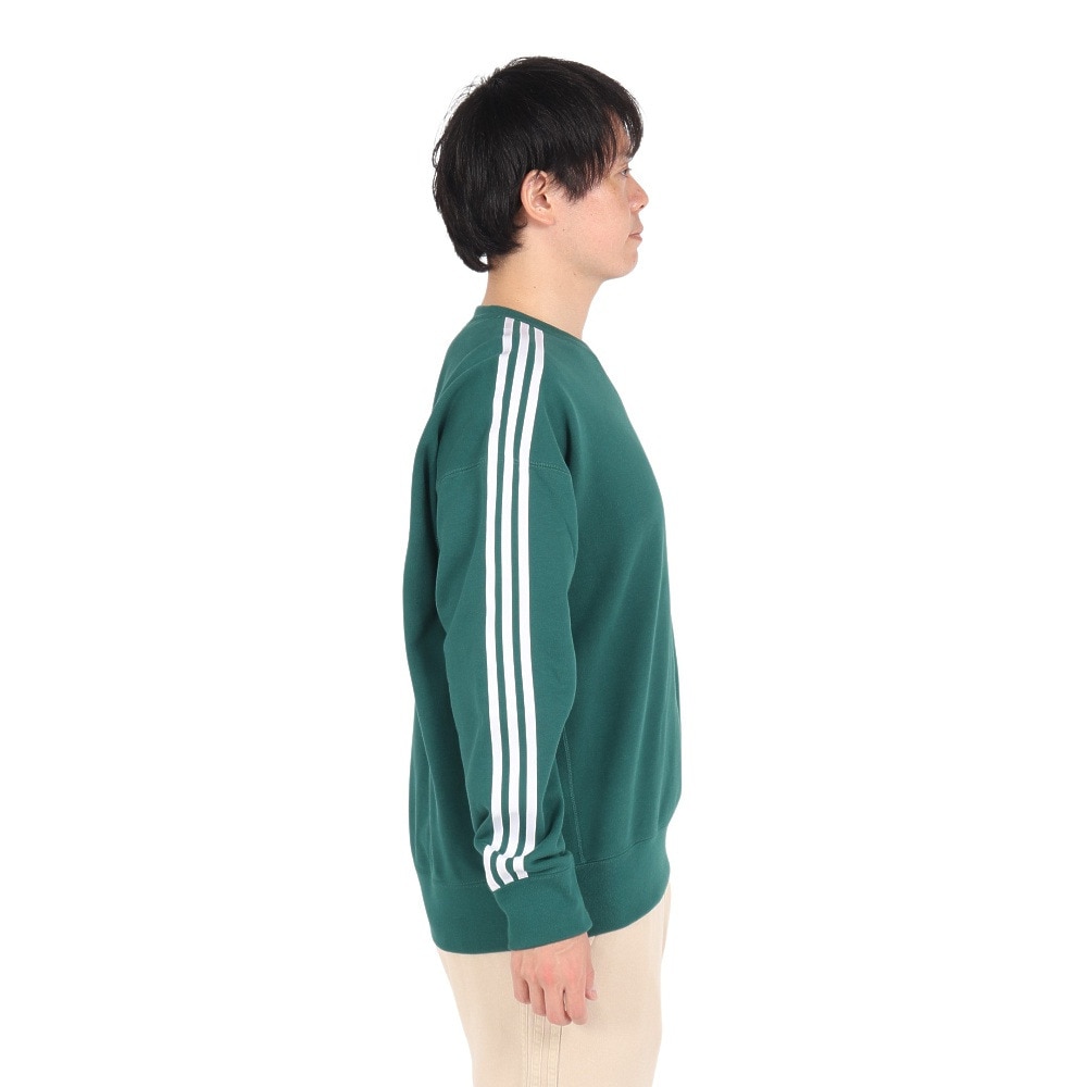 アディダス（adidas）（メンズ）エッセンシャルズ プラス ルーズフィット スリーストライプス フレンチテリー スウェットシャツ KWF01-JH1052