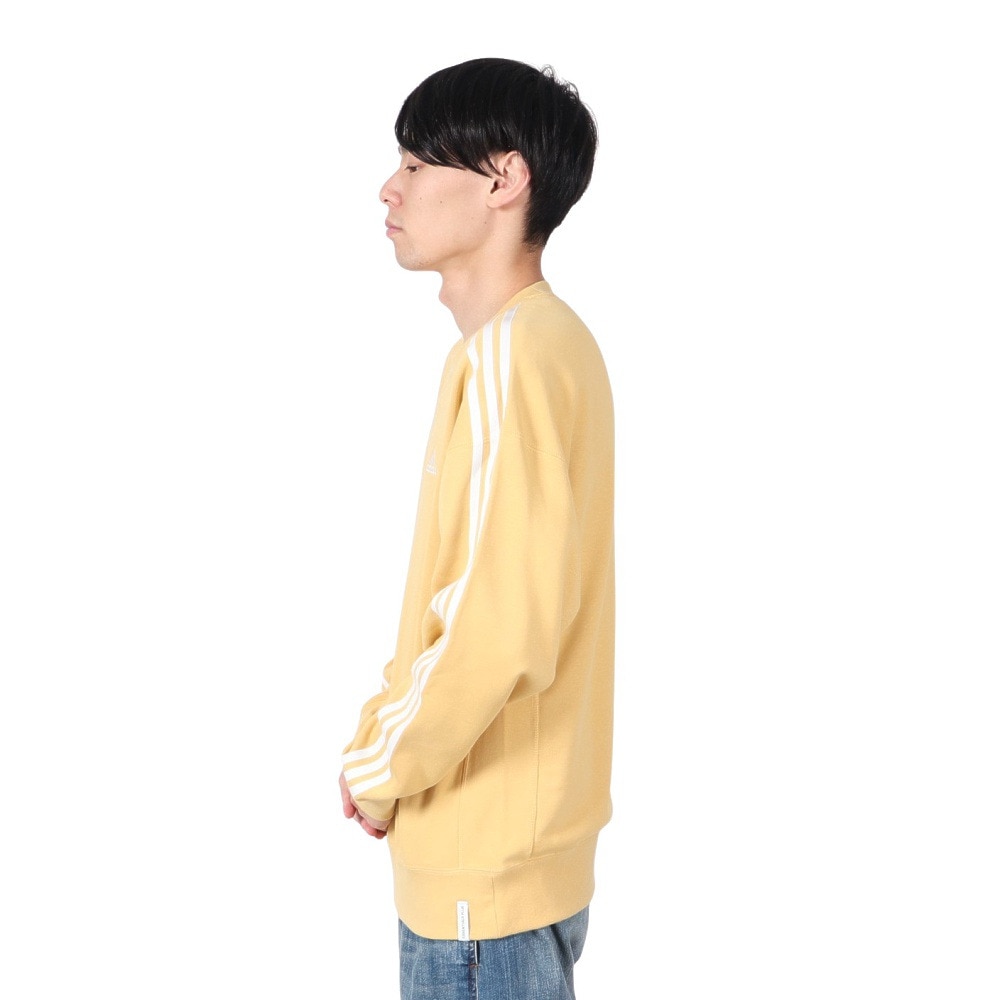 アディダス（adidas）（メンズ）エッセンシャルズ プラス ルーズフィット スリーストライプス フレンチテリー スウェットシャツ KWF01-JH1054