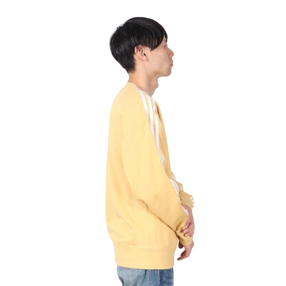 アディダス（adidas）（メンズ）エッセンシャルズ プラス ルーズフィット スリーストライプス フレンチテリー スウェットシャツ KWF01-JH1054