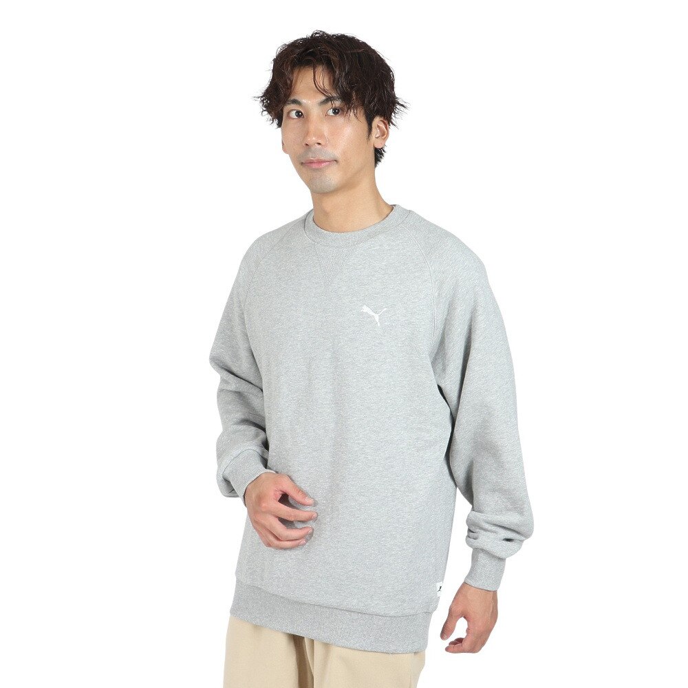 プーマ（PUMA）（メンズ）MWQ スウェット クルーネック 630167 04 GRY