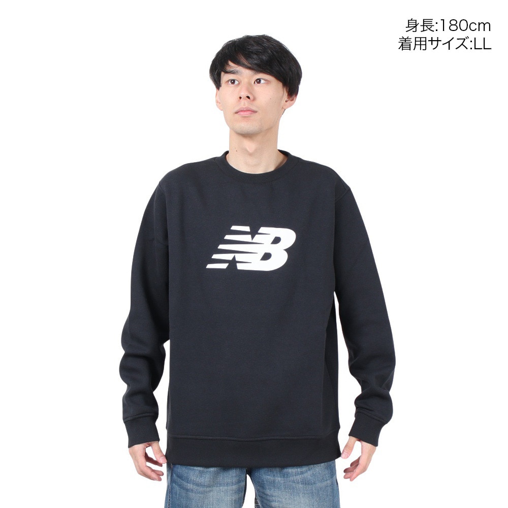 ニューバランス（new balance）（メンズ）SpEsCore スウェット クルーシャツ MT43905BK