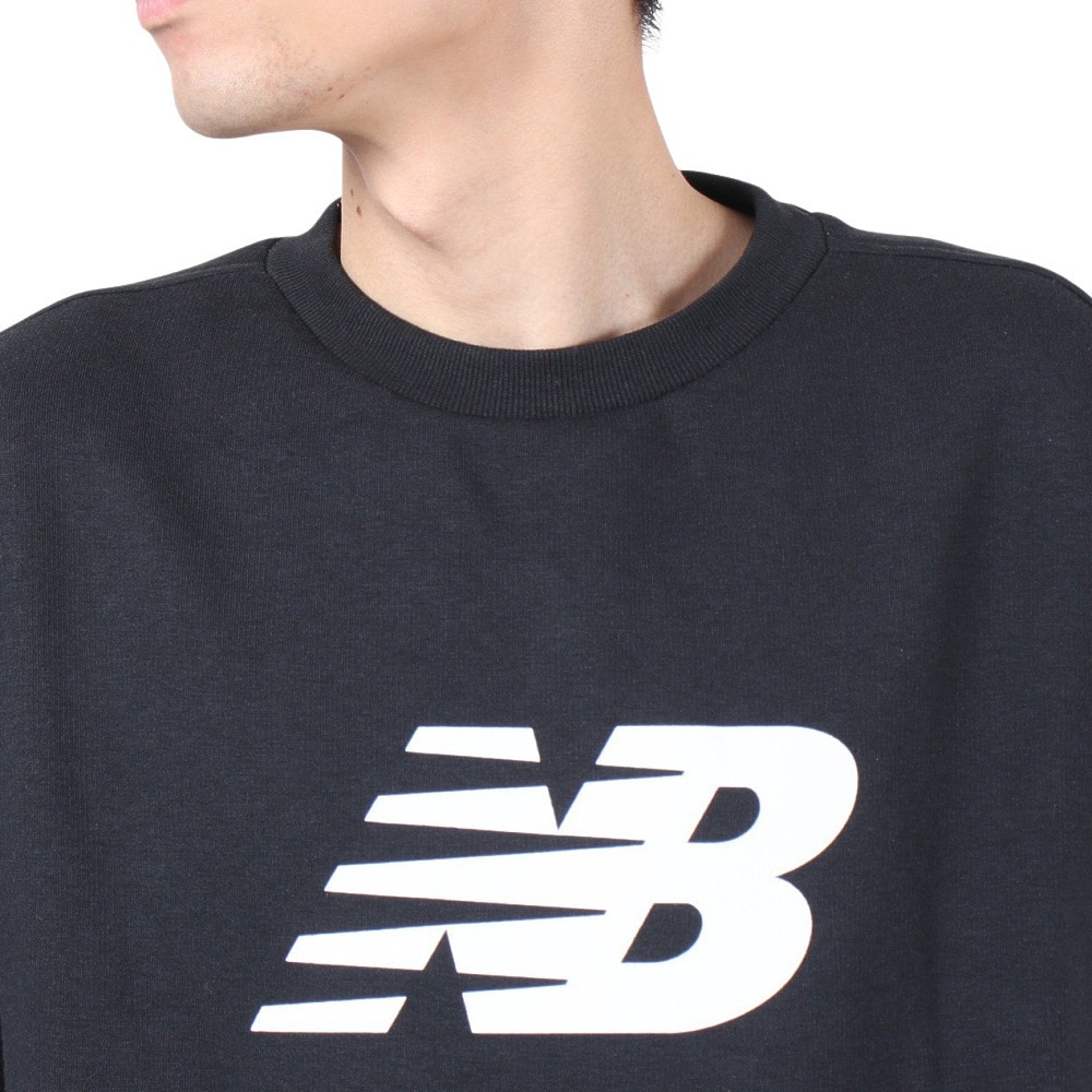 ニューバランス（new balance）（メンズ）SpEsCore スウェット クルーシャツ MT43905BK