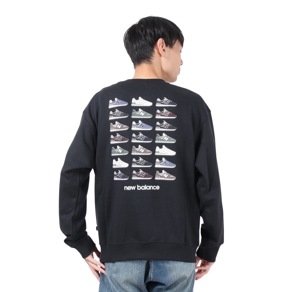ニューバランス（new balance）（メンズ）574 Shoe Pack クルーネック スウェットシャツ MT43998BK