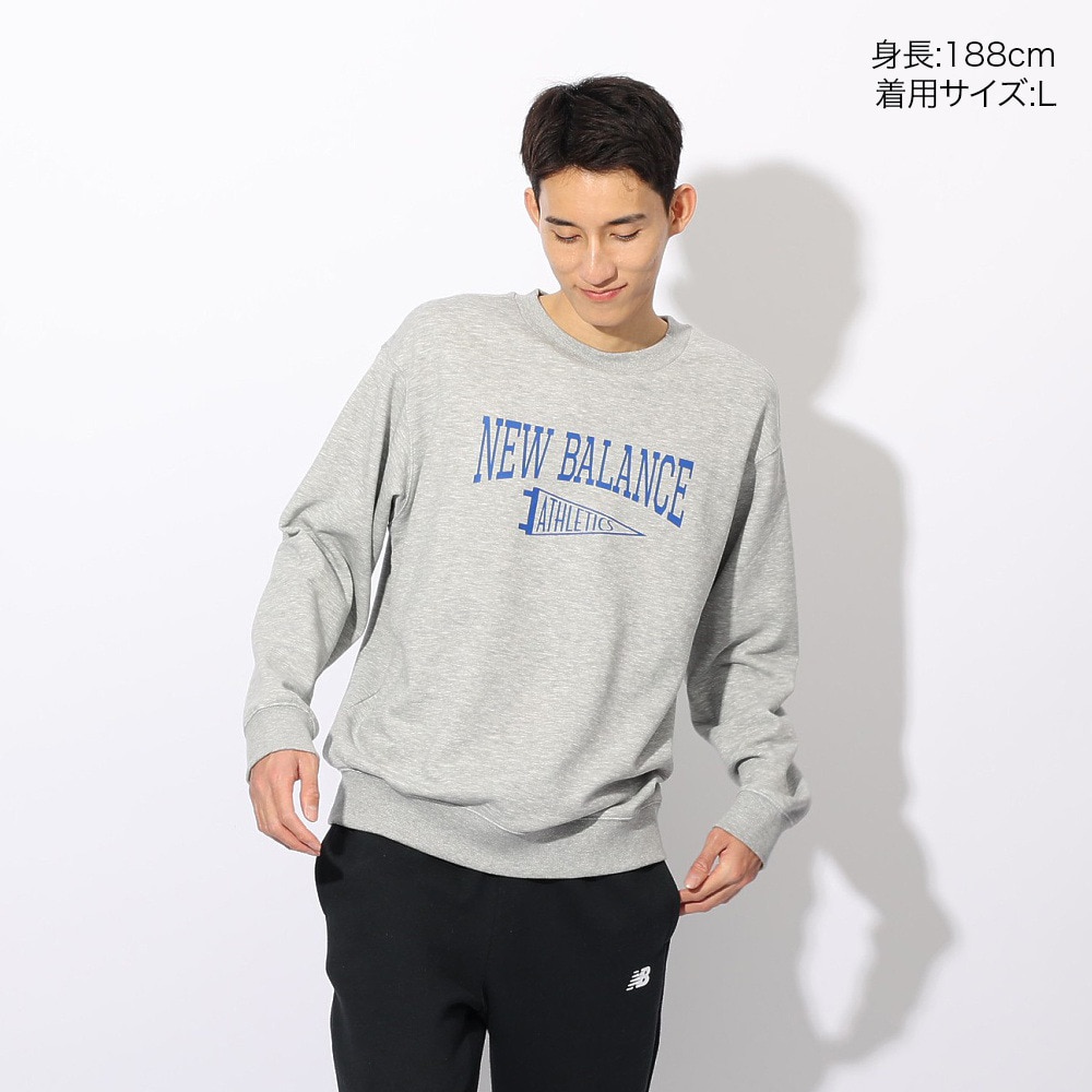 ニューバランス（new balance）（メンズ）ペナント クルーネックスウェットシャツ MT43950AG
