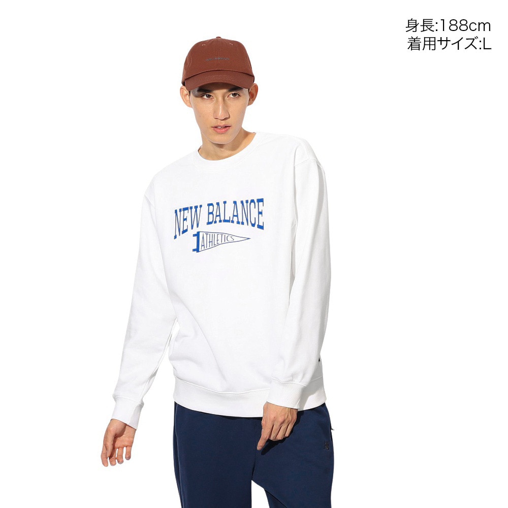 ニューバランス（new balance）（メンズ）ペナント クルーネックスウェットシャツ MT43950WT
