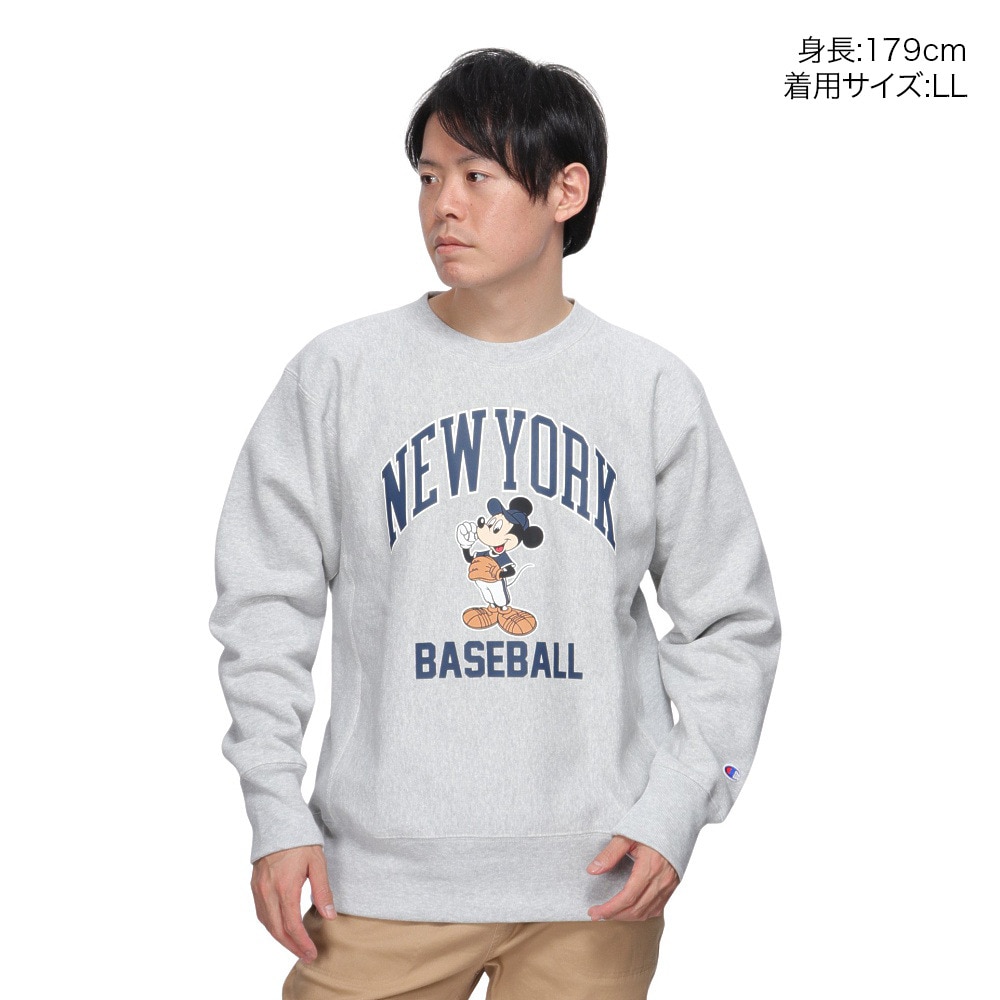 チャンピオン-ヘリテイジ（CHAMPION-HERITAGE）（メンズ）リバースウィーブ クルーネックスウェットシャツ DISNEY BASEBALL C3-A031 040