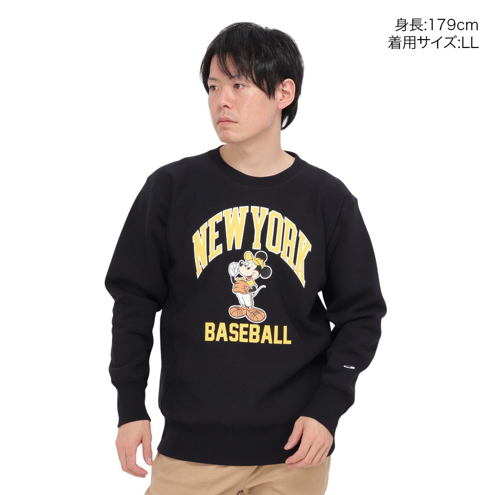 チャンピオン-ヘリテイジ（CHAMPION-HERITAGE）（メンズ）リバースウィーブ クルーネックスウェットシャツ DISNEY BASEBALL C3-A031 090