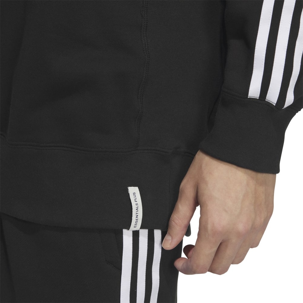 アディダス（adidas）（メンズ）エッセンシャルズ プラス ルーズフィット スリーストライプス フレンチテリー スウェットシャツ JUP87-JW6929