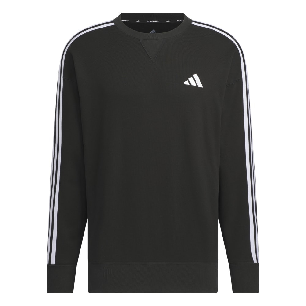アディダス（adidas）（メンズ）エッセンシャルズ プラス ルーズフィット スリーストライプス フレンチテリー スウェットシャツ JUP87-JW6929