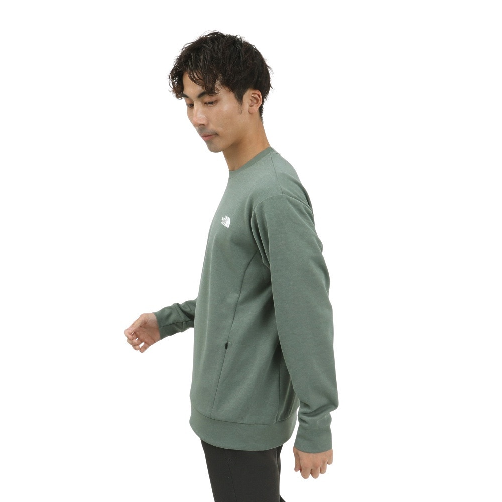 ザ・ノース・フェイス（THE NORTH FACE）（メンズ、レディース）モーションクルー スウェット トレーナー NT32496 DG