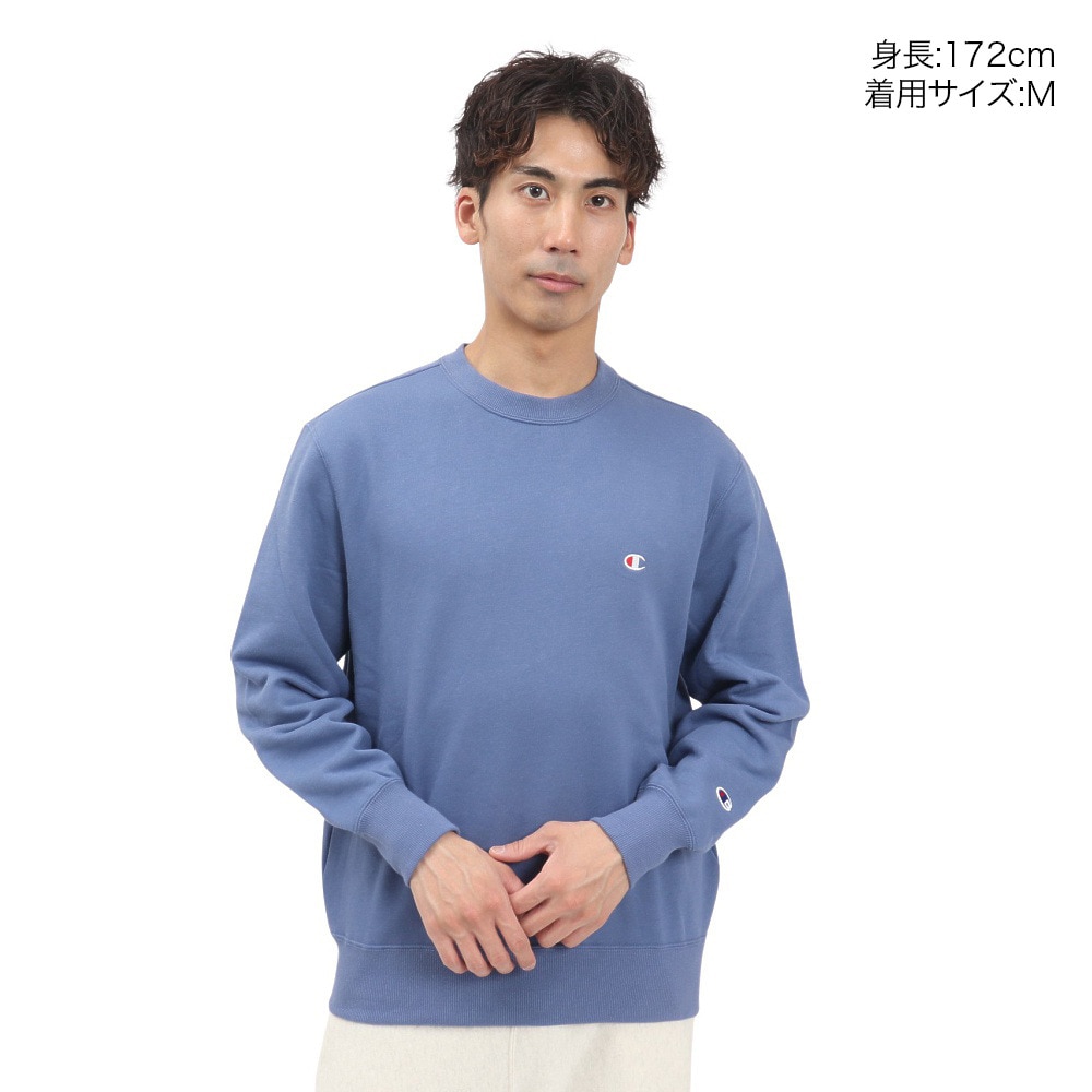 チャンピオン-ヘリテイジ（CHAMPION-HERITAGE）（メンズ）ベーシック ワンポイント クルーネック スウェットシャツ C3-Y035 350
