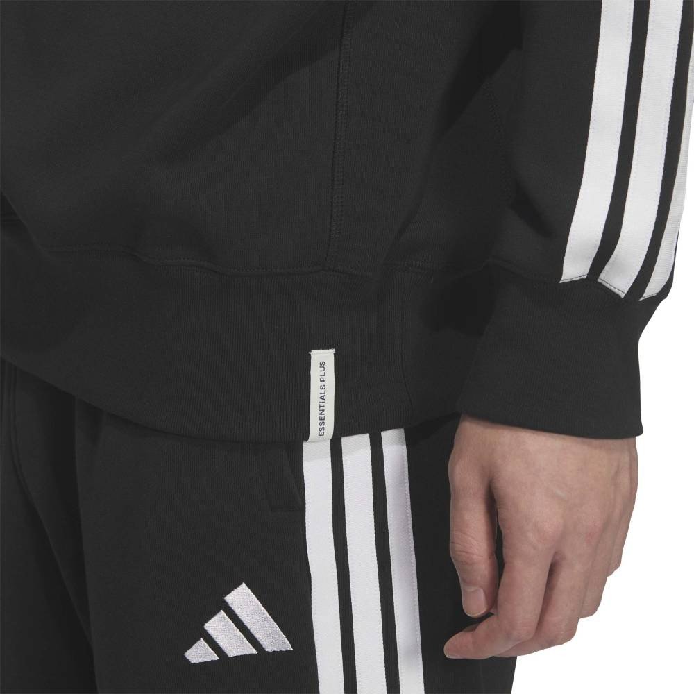 アディダス（adidas）（メンズ）エッセンシャルズ プラス ルーズフィット スリーストライプス フレンチテリー スウェットシャツ TS673-KF3714