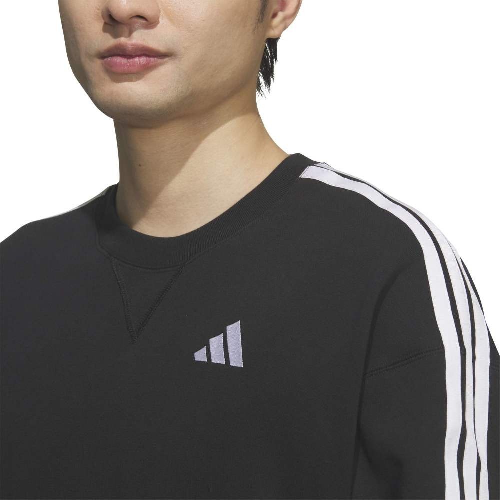 アディダス（adidas）（メンズ）エッセンシャルズ プラス ルーズフィット スリーストライプス フレンチテリー スウェットシャツ TS673-KF3714
