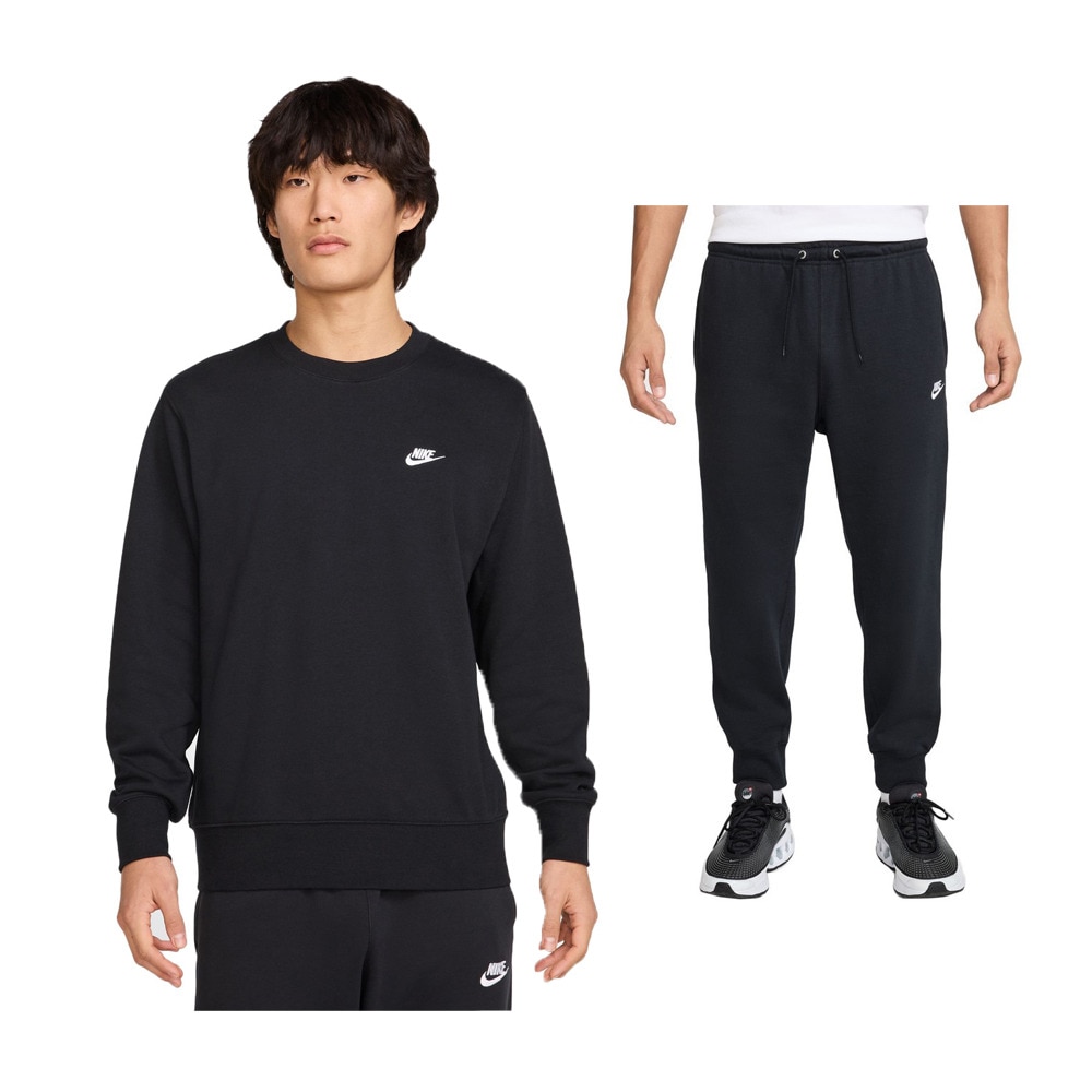 ナイキ（NIKE）（メンズ）フレンチ テリー クルーネック 長袖スウェット上下セット FN3889-010 FN3802-010