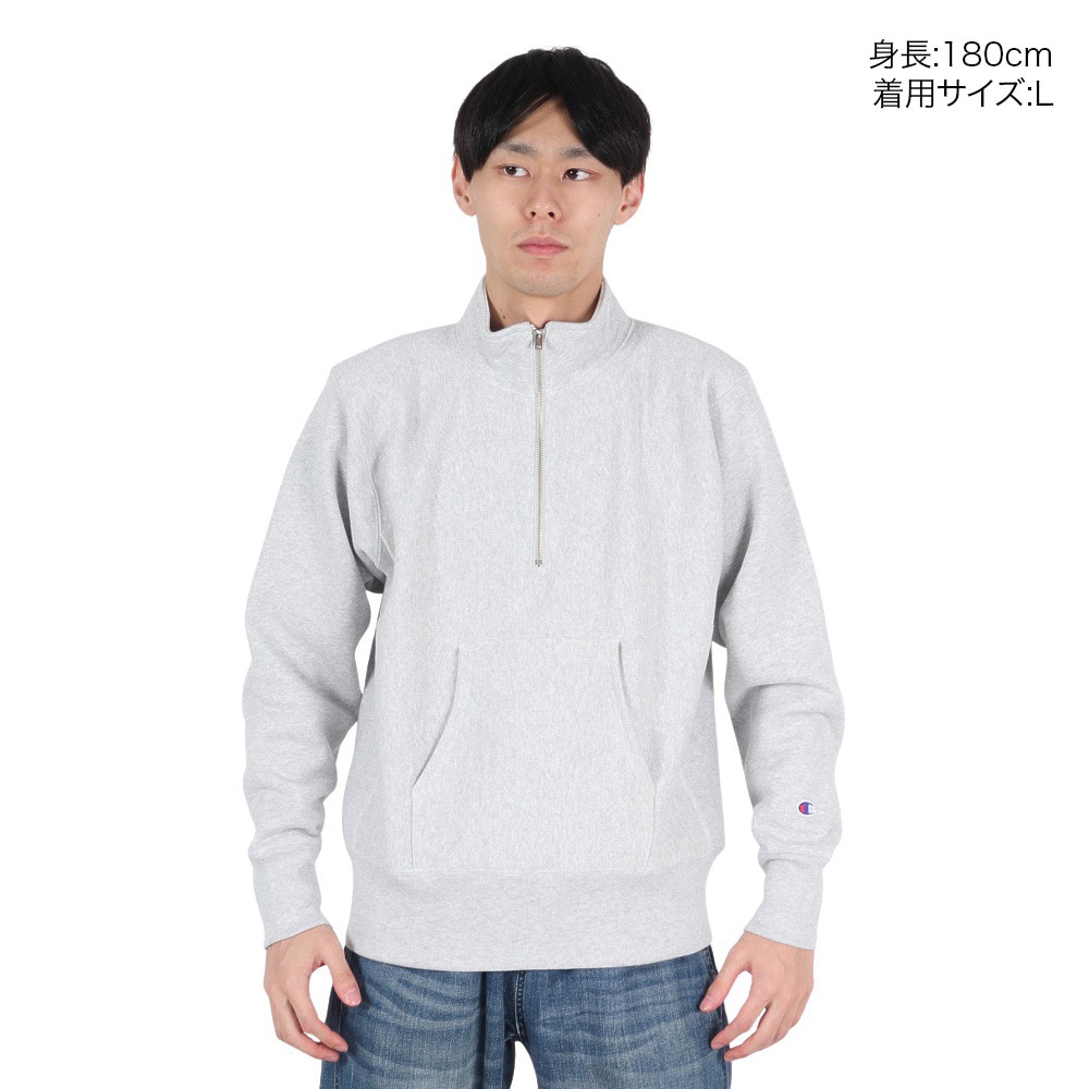 チャンピオン-ヘリテイジ（CHAMPION-HERITAGE）（メンズ）リバースウィーブ ハーフジップスウェットシャツ C3-Y017 040