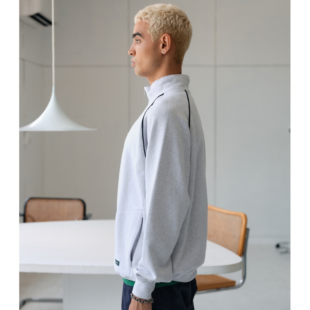 バクタ（BUKTA）（メンズ）ヘビーOZ裏毛ハーフジップ スウェットシャツ BU2415803 15 GRAY