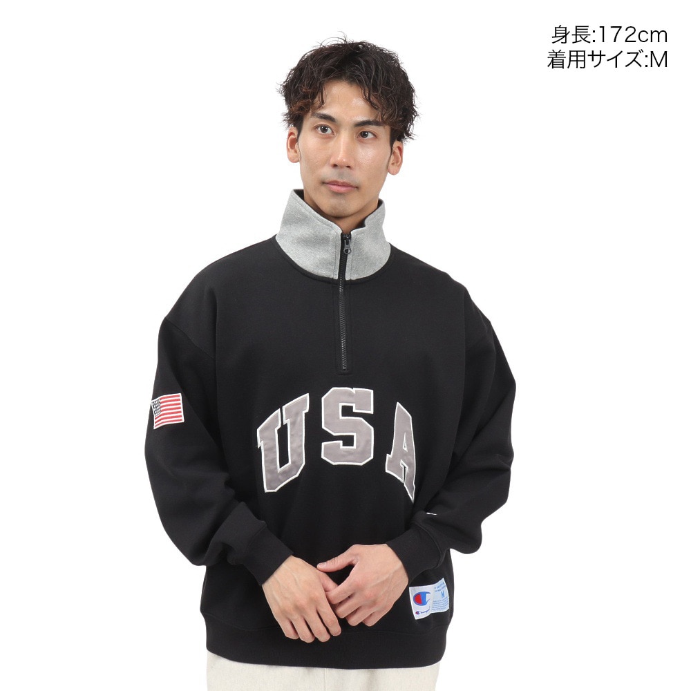 チャンピオン-ヘリテイジ（CHAMPION-HERITAGE）（メンズ）アクションスタイル ハーフジップスウェットシャツ C3-B007 090