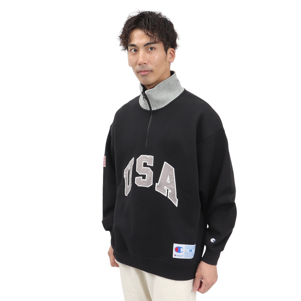 チャンピオン-ヘリテイジ（CHAMPION-HERITAGE）（メンズ）アクションスタイル ハーフジップスウェットシャツ C3-B007 090