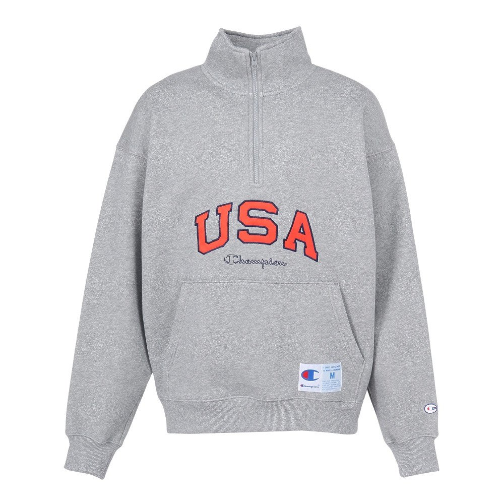 チャンピオン（CHAMPION）（メンズ）AS LOOSE ハーフジップ スウェット