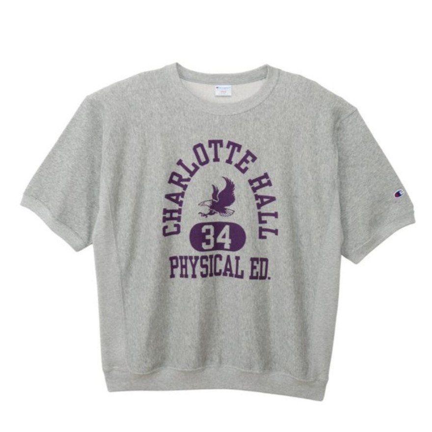 CHAMPION-HERITAGE ���o�[�X�E�B�[�u �V���[�g�X���[�u �N���[�l�b�N �X�E�F�b�g�V���c C3-D004 070 �l �O���[ �V�[�Y��