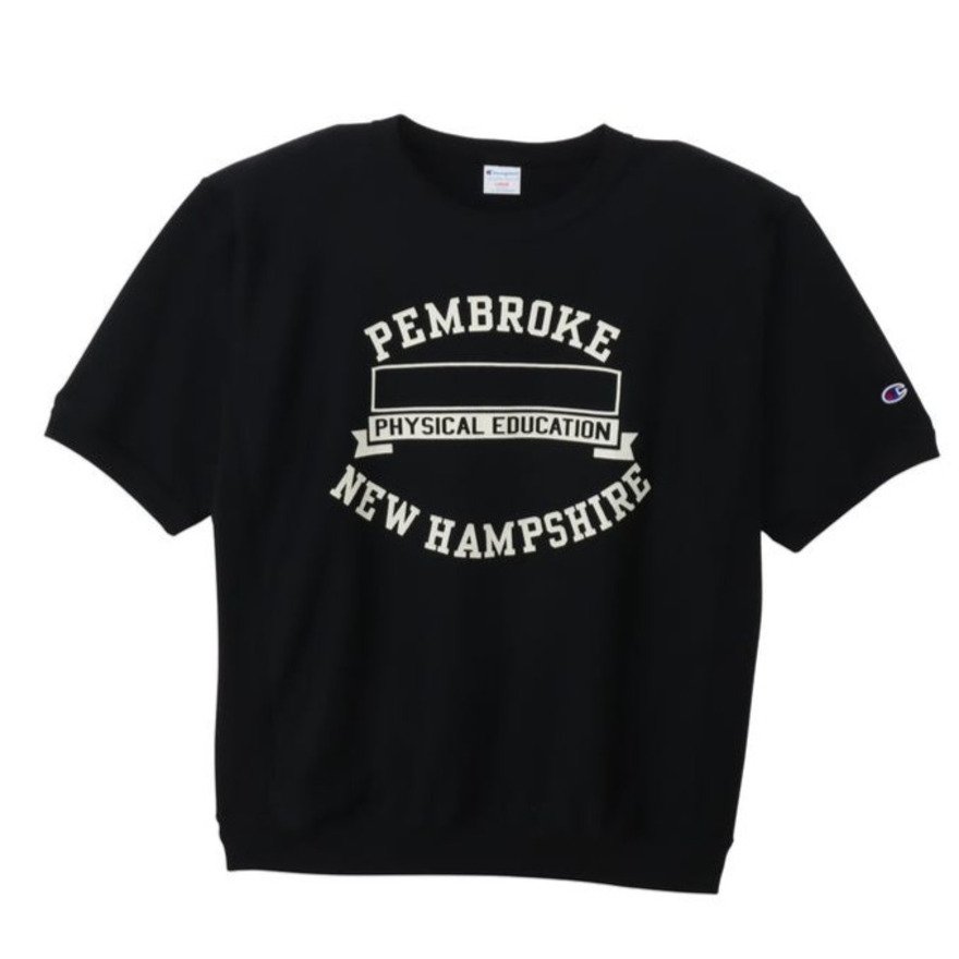 CHAMPION-HERITAGE ���o�[�X�E�B�[�u �V���[�g�X���[�u �N���[�l�b�N �X�E�F�b�g�V���c C3-D004 09A �k �u���b�N �V�[�Y��