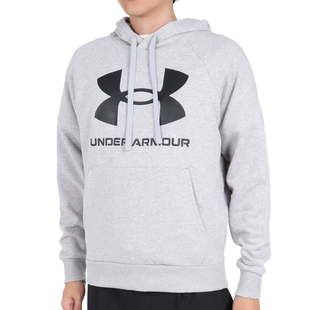 アンダーアーマー（UNDER ARMOUR）（メンズ）パーカー ライバルフリース ビッグロゴ フーディー 1357093 MRH/BLK AT オンライン価格