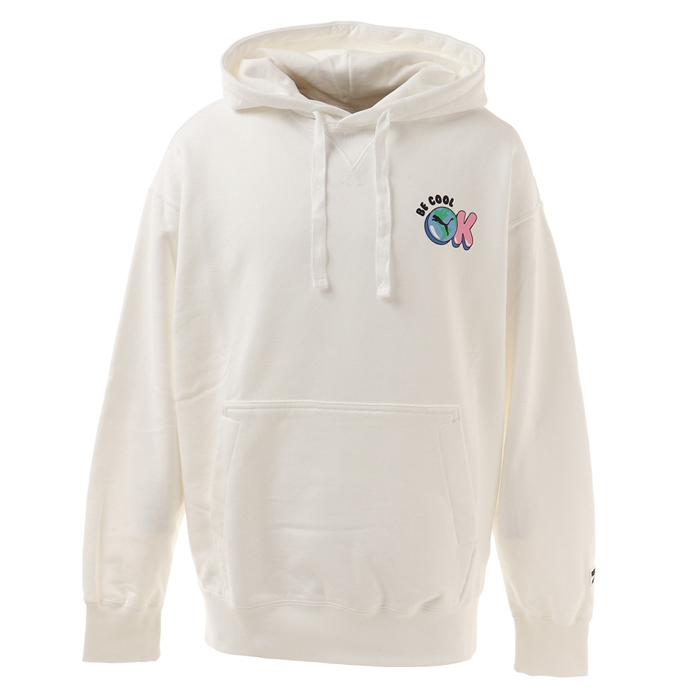 ダウンタウン グラフィック フーディースウェットパーカー 530738 02 WHT
