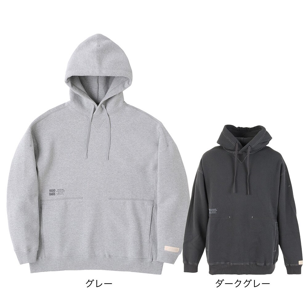 ニューバランス（new balance）（メンズ）裏起毛 1000 スウェットフーディ グレー オーバーサイズフィット AMT25022HGR