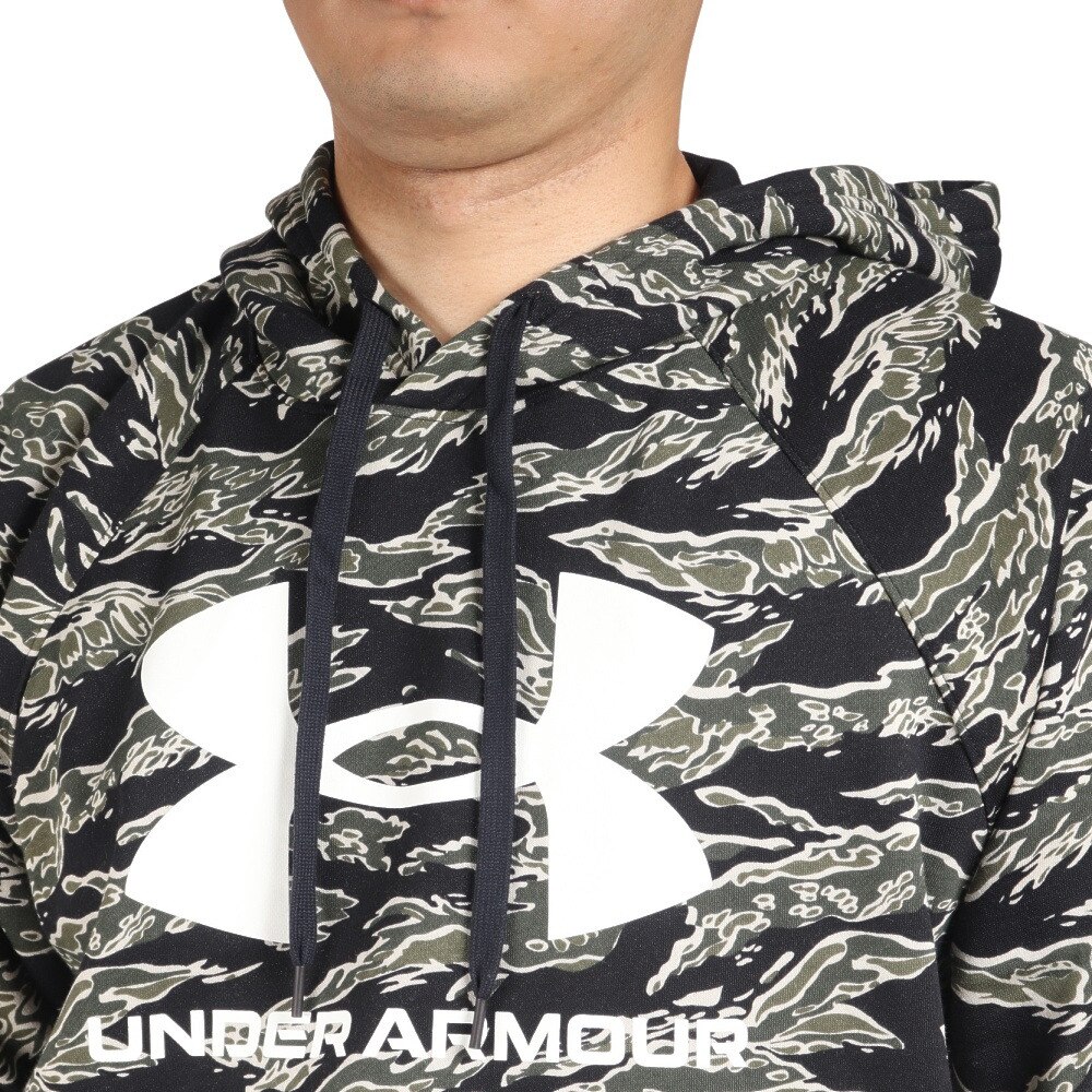 アンダーアーマー（UNDER ARMOUR）（メンズ）裏起毛 パーカー ライバルフリース ビッグロゴ プリント フーディー 1375511 002★★★
