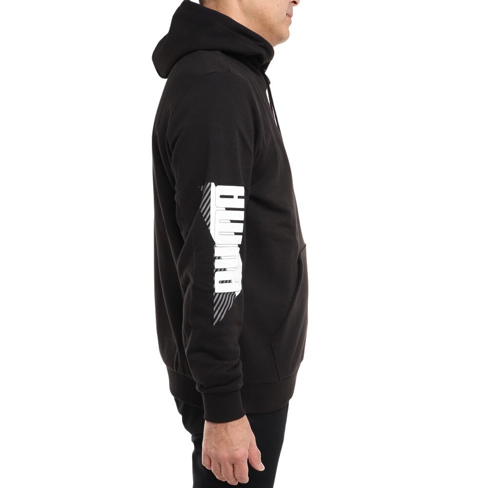 プーマ（PUMA）（メンズ）プルオーバー POWER ロゴ フーディー 672507 01 BLK★★★
