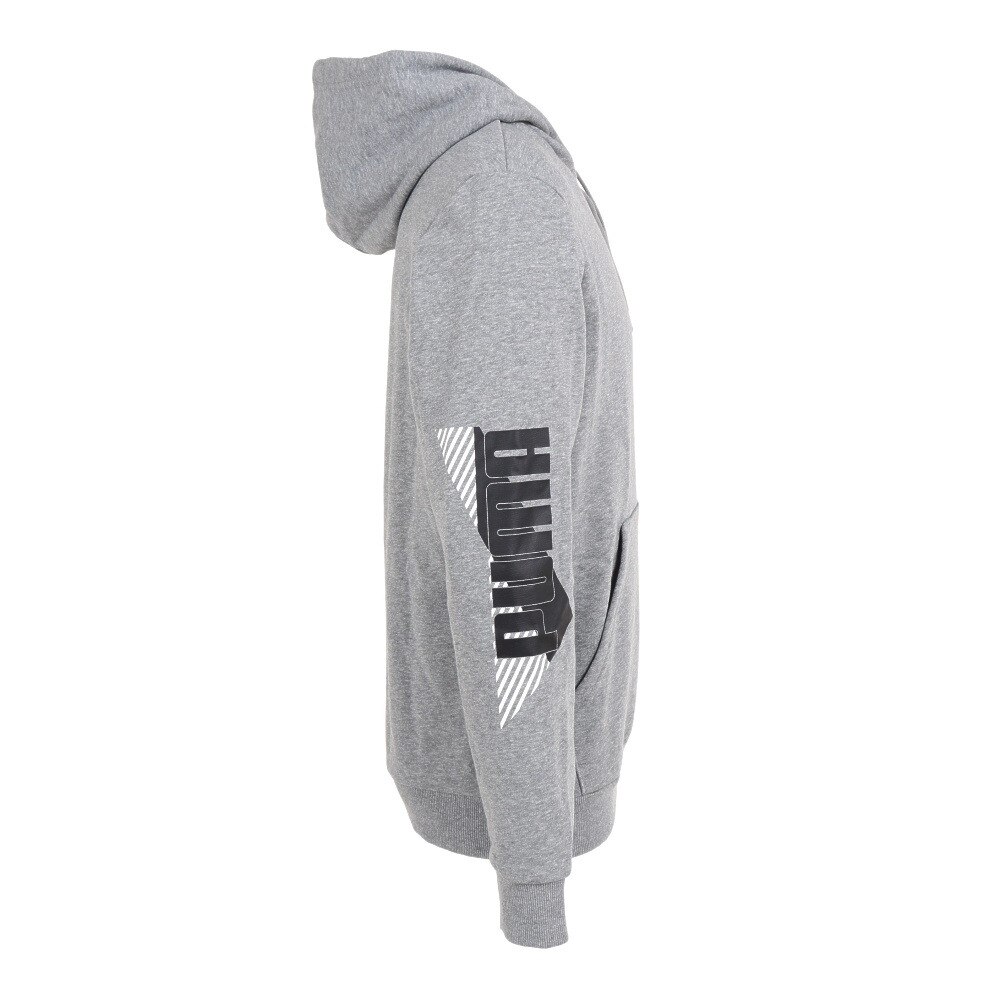 プーマ（PUMA）（メンズ）POWER ロゴ フーディー 672507 03 GRY