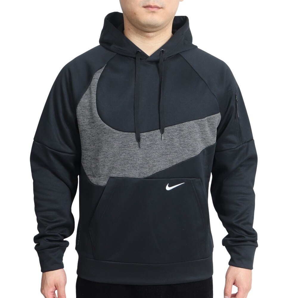 ナイキ（NIKE）（メンズ）スウッシュ プルオーバー ロングスリーブ フーディ DQ5402-010