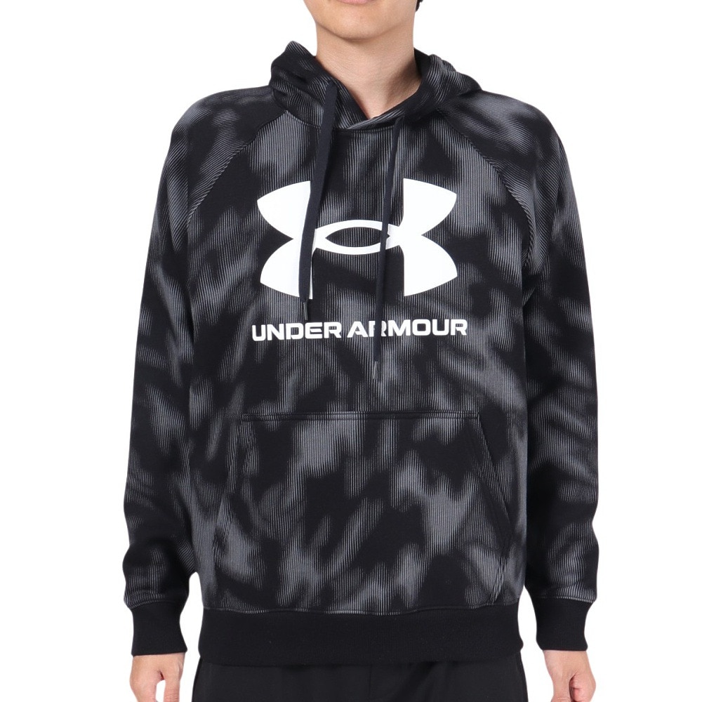 アンダーアーマー（UNDER ARMOUR）（メンズ）パーカー メンズ ライバルフリース ビッグロゴ  1381331 001