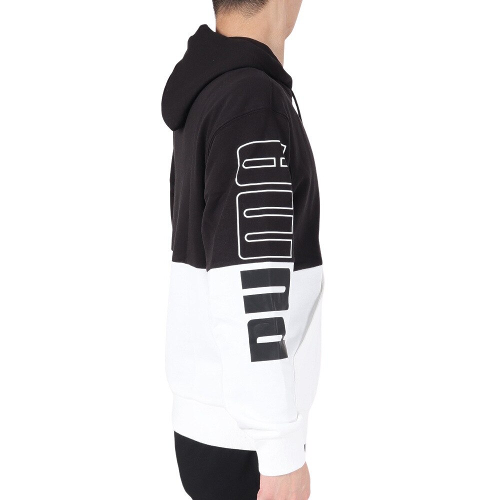 プーマ（PUMA）（メンズ）PUMA POWER カラーブロック フーディー スウェット TR 678492 01 BLK