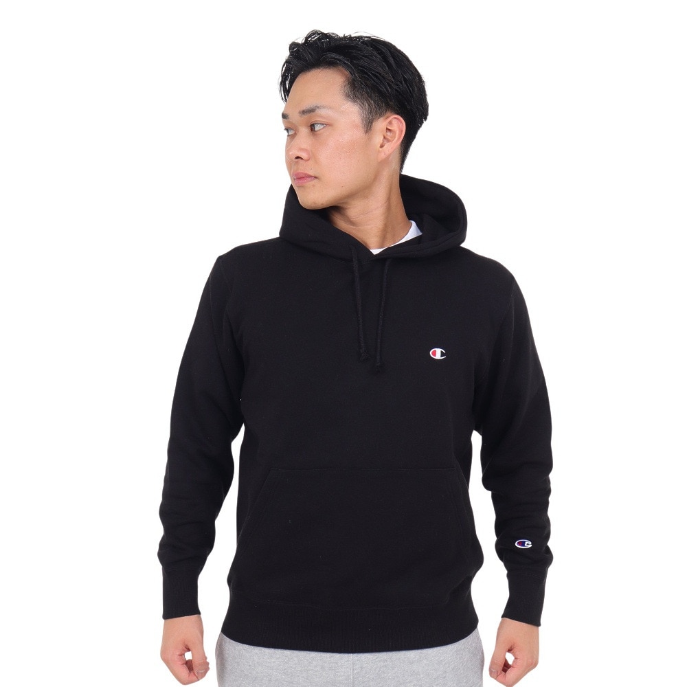チャンピオン-ヘリテイジ（CHAMPION-HERITAGE）（メンズ）ベーシック ワンポイント フーデッドスウェットシャツ C3-Y136 090