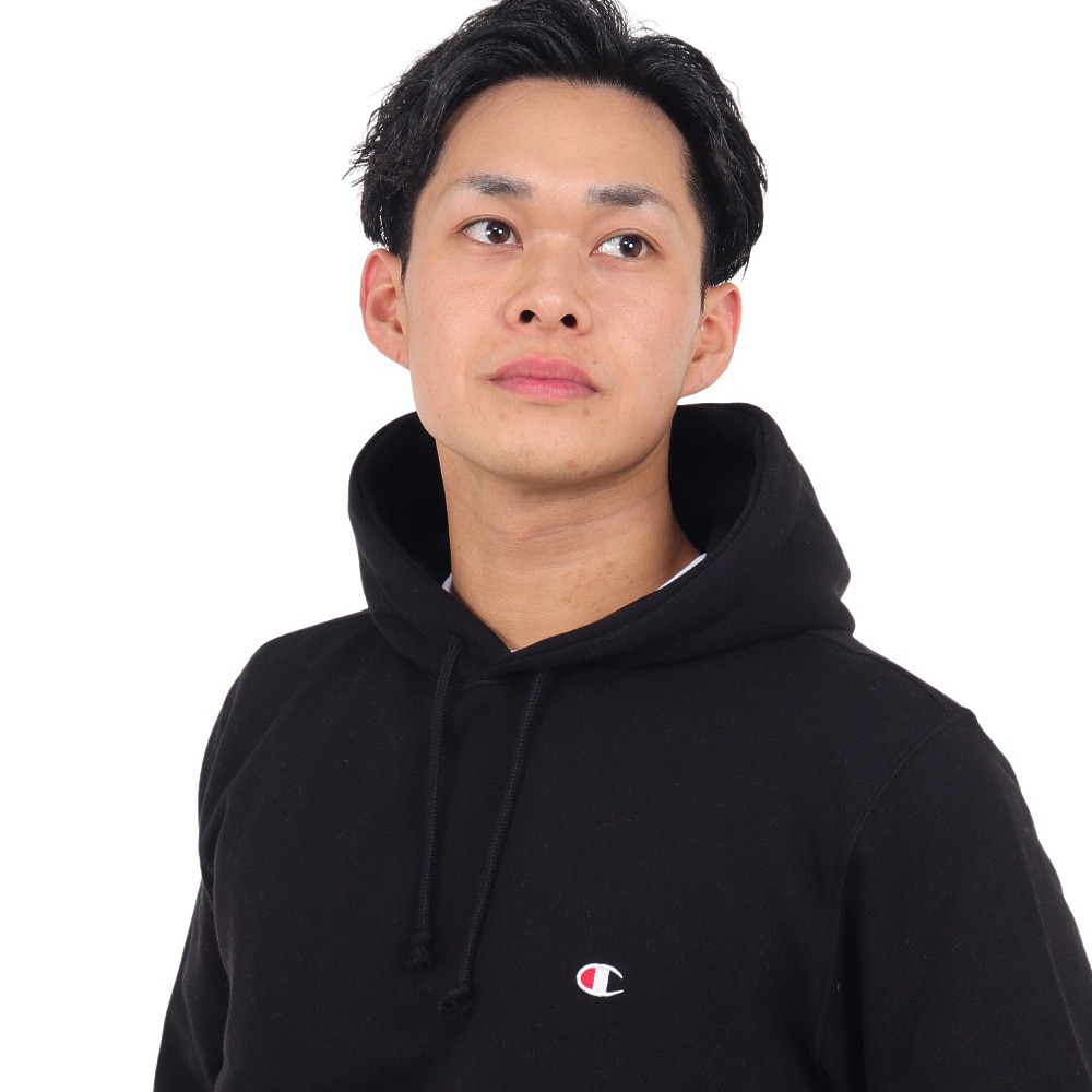 チャンピオン-ヘリテイジ（CHAMPION-HERITAGE）（メンズ）ベーシック ワンポイント フーデッドスウェットシャツ C3-Y136 090