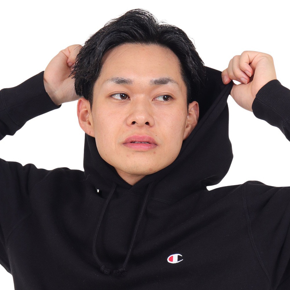 チャンピオン-ヘリテイジ（CHAMPION-HERITAGE）（メンズ）ベーシック ワンポイント フーデッドスウェットシャツ C3-Y136 090