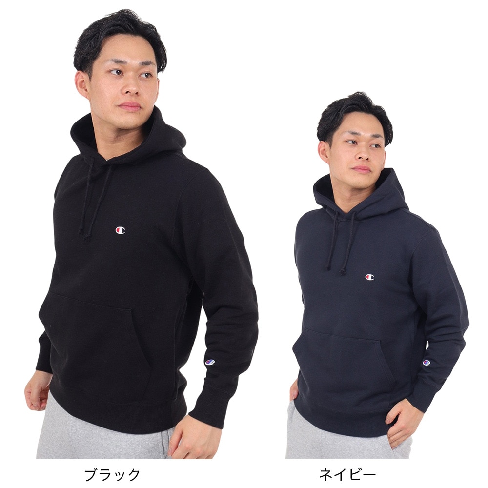 チャンピオン-ヘリテイジ（CHAMPION-HERITAGE）（メンズ）ベーシック ワンポイント フーデッドスウェットシャツ C3-Y136 090