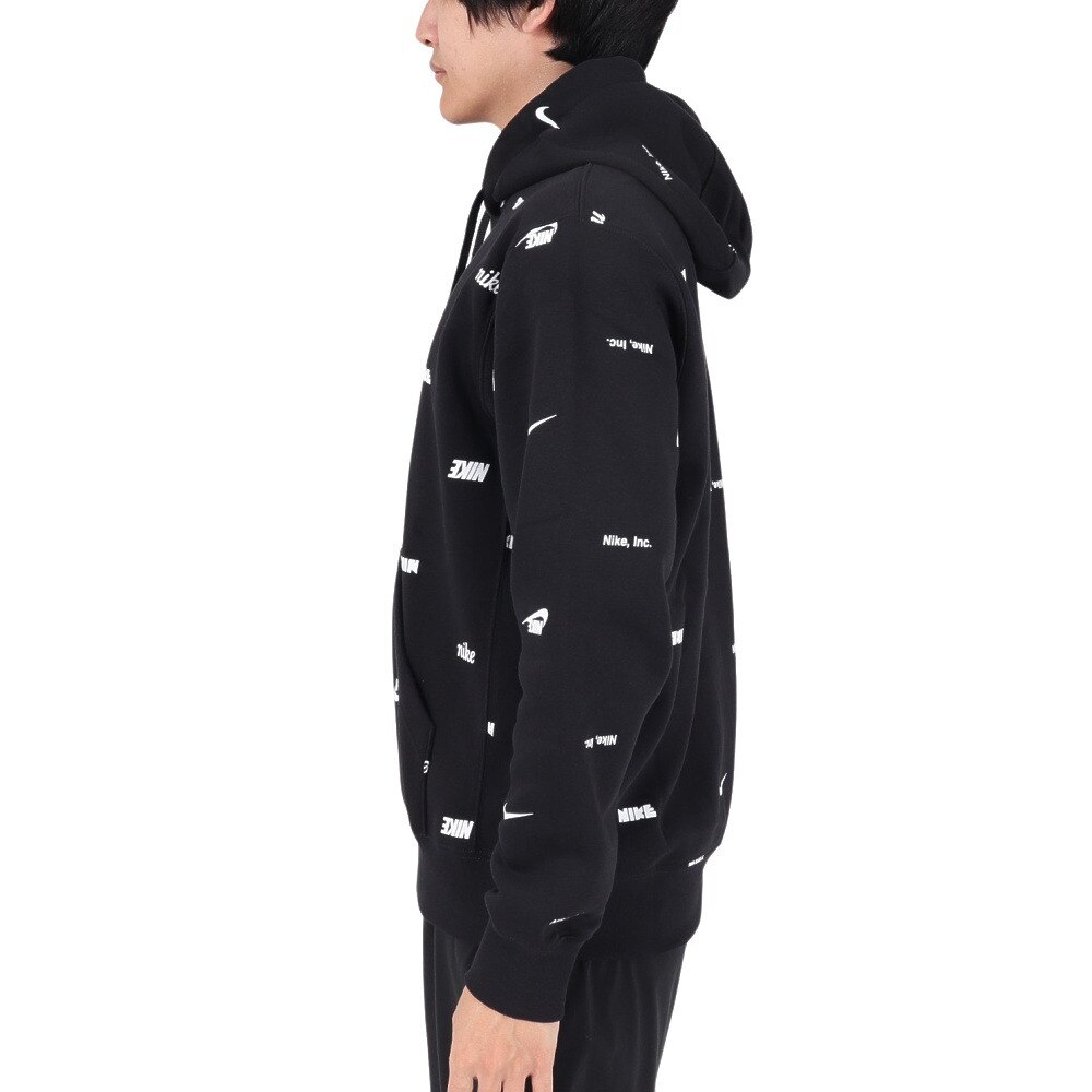 ナイキ（NIKE）（メンズ）クラブ フリース オールオーバー プリント プルオーバー パーカー FB7435-010