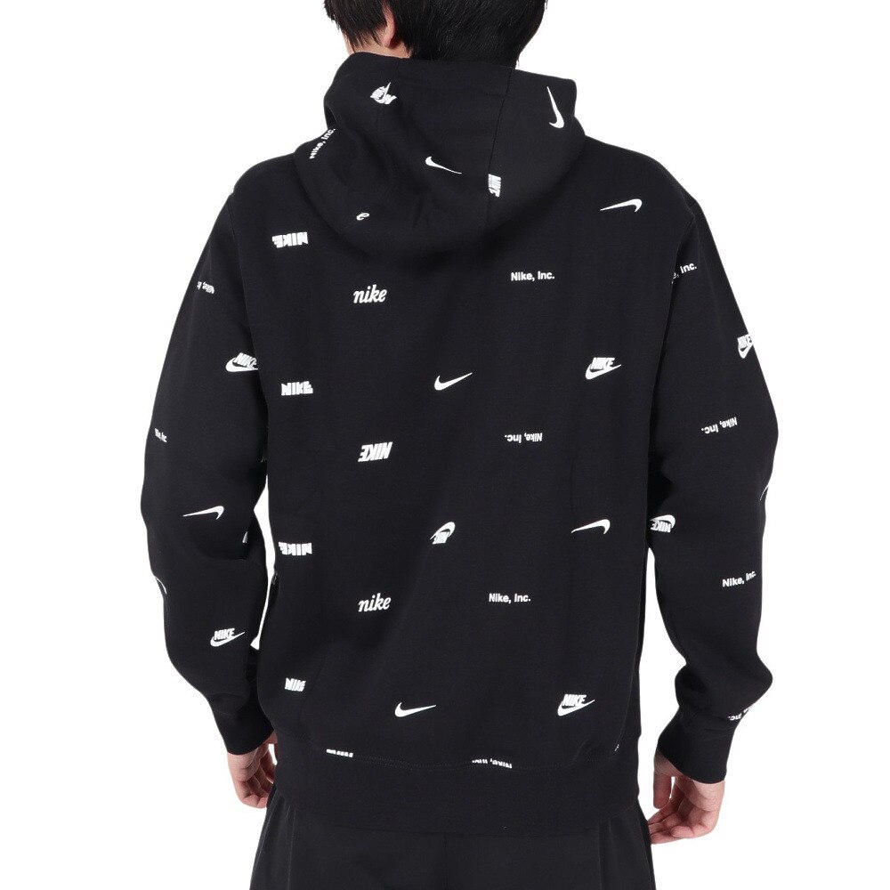 ナイキ（NIKE）（メンズ）クラブ フリース オールオーバー プリント プルオーバー パーカー FB7435-010