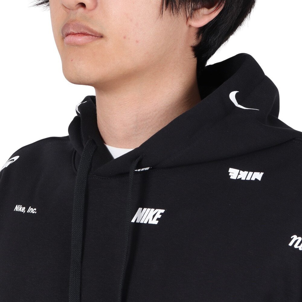 ナイキ（NIKE）（メンズ）クラブ フリース オールオーバー プリント プルオーバー パーカー FB7435-010