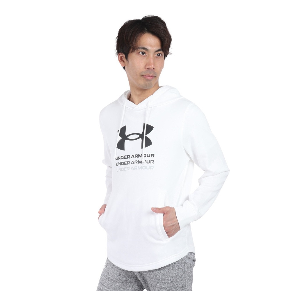 アンダーアーマー（UNDER ARMOUR）（メンズ）ライバルテリー グラフィック フーディー 1386047 100